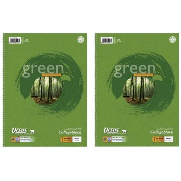 Blok College Format Werk Ursus Green A4 80 listov linajkový 70g recyklovaný