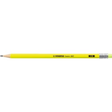 Ceruzka STABILO Swan Fluo s gumou žltá 12ks