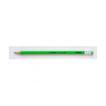 Ceruzka STABILO Swan Fluo s gumou zelená 12ks