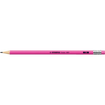 Ceruzka STABILO Swan Fluo s gumou ružová 12ks