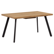 Jedálenský stôl, rozkladací, dub/kov, AKAIKO