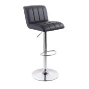 Barová stolička G21 Malea koženková, prošívaná black