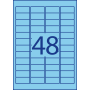 Etikety Avery odnímateľné 45,7x21,2 mm, modré