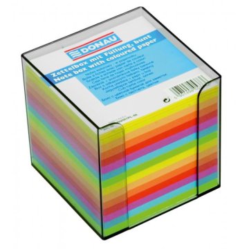 Blok kocka nelepená 90x90x90mm neónových farieb dymová škatuľka